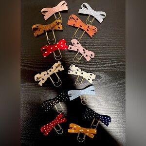 Peonies Paperie Planner Bow Clips